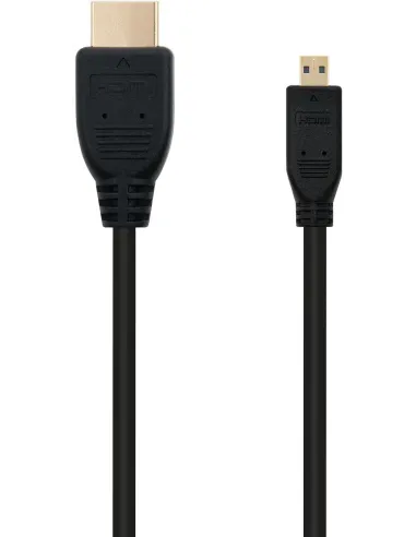 Nanocable 10.15.3501 Cable Micro HDMI a HDMI Alta Velocidad Macho/Macho 0.8m Negro