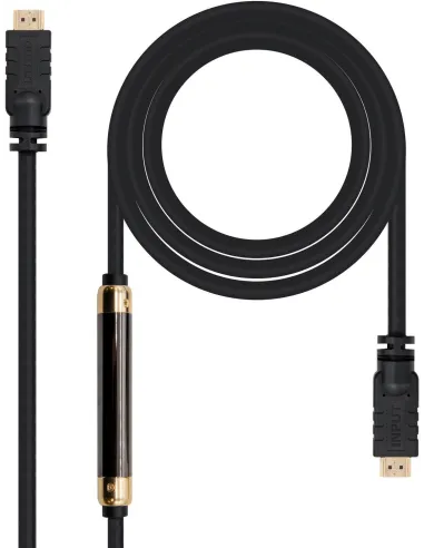 Nanocable 10.15.1825 Cable HDMI 1.4 Macho/Macho con Repetidor 25m Negro