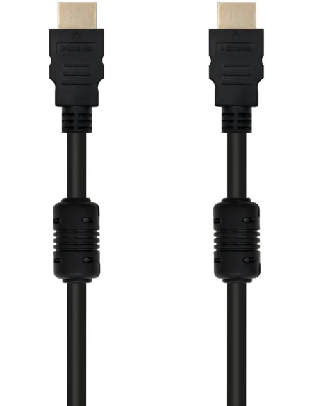 Nanocable 10.15.1803 Cable HDMI V1.4 de Alta Velocidad Ethernet con Ferrita Macho/Macho 3M Negro