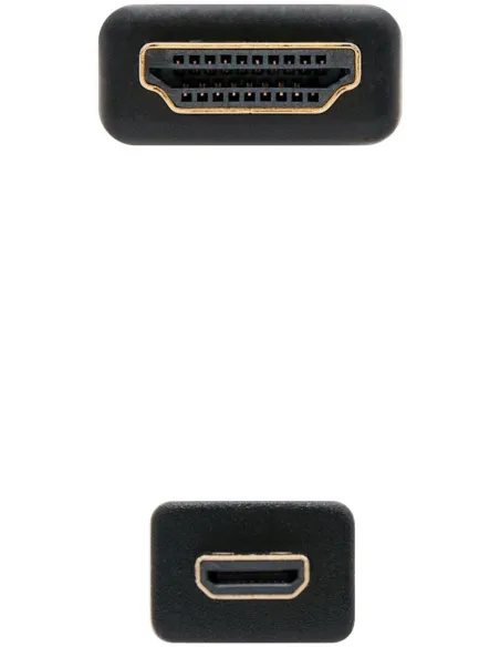 Nanocable 10.15.3502 Cable Micro HDMI a HDMI Alta Velocidad Macho/Macho 1.8m Negro