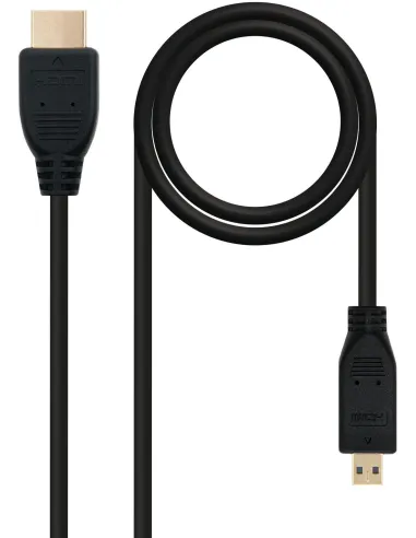 Nanocable 10.15.3502 Cable Micro HDMI a HDMI Alta Velocidad Macho/Macho 1.8m Negro