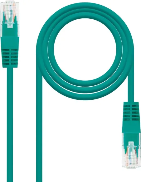 Nanocable  10.20.0100-GR Cable de Red RJ-45 UTP AWG24 Cat. 5e 50cm Verde