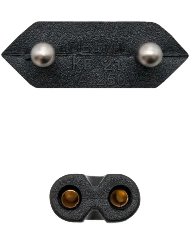 Nanocable 10.22.0402 Cable de Alimentación Forma 8 CEE 7/16 Macho y C7 Hembra 1.5m Negro