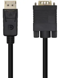 Aisens A125-0365 Conversor de Imagen DisplayPort a VGA WUXGA 2m Negro-CABL48023
