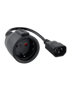 Nanocable 10.22.0901 Cable Adaptador C14 a CEE7 Macho/Hembra 25cm Negro-CABL48787