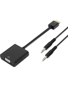 Aisens A122-0126 Conversor de Imagen y Audio HDMI a SVGA/Jack 3.5mm/USB-C UXGA 10 cm Negro-CABL50061