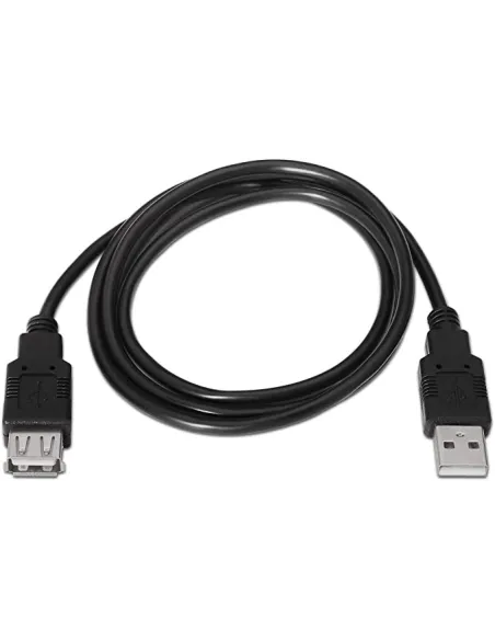 Aisens Cable Alargador USB 2.0 Tipo A Macho/Hembra 1m Negro