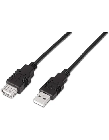 Aisens Cable Alargador USB 2.0 Tipo A Macho/Hembra 1m Negro