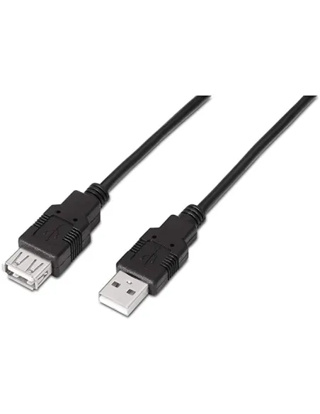 Aisens Cable Alargador USB 2.0 Tipo A Macho/Hembra 1m Negro