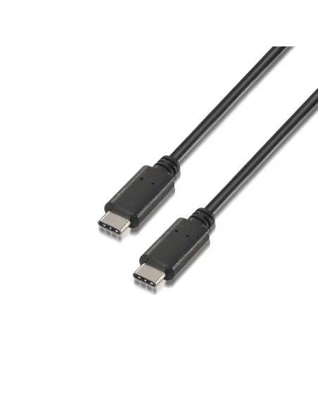 Aisens A107-0055 Cable USB-C 2.0 3A Macho/Macho 50cm Negro