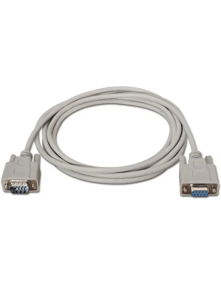 Aisens A112-0065 Cable Serie RS232 DB9 Macho a DB9 Hembra 1.8m Beige