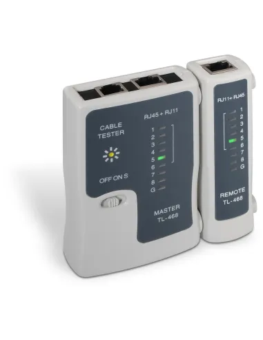 Aisens A142-0312 Testeador para Cables RJ11/RJ12/RJ45 Gris