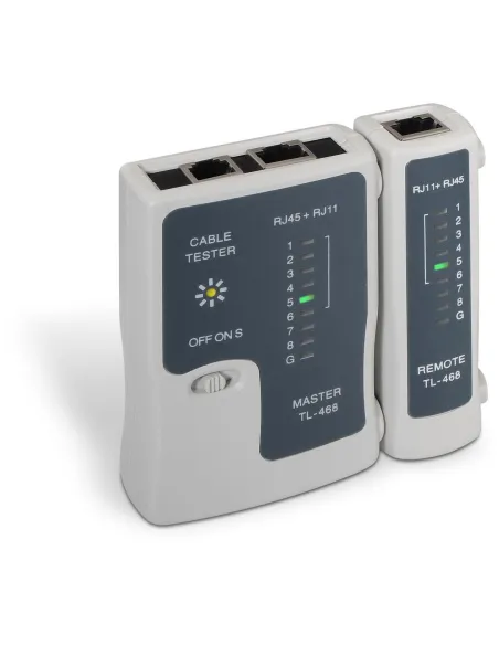 Aisens A142-0312 Testeador para Cables RJ11/RJ12/RJ45 Gris