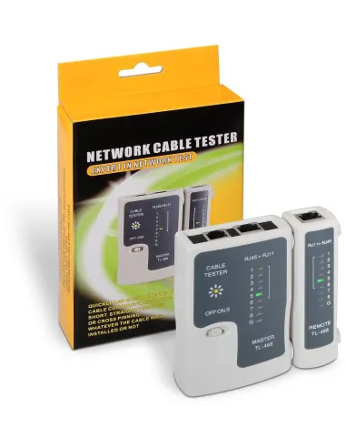 Aisens A142-0312 Testeador para Cables RJ11/RJ12/RJ45 Gris