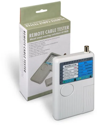 Aisens A142-0313 Testeador para Cables RJ11/RJ12/RJ45/Coaxial Gris