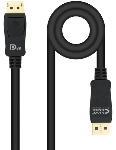 Nanocable 10.15.2502 Cable DisplayPort 1.4 Macho/Macho 2M Negro