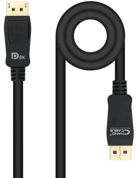 Nanocable 10.15.2502 Cable DisplayPort 1.4 Macho/Macho 2M Negro