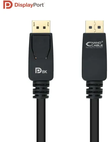 Nanocable 10.15.2503 Cable DisplayPort 1.4 4K 60Hz Macho/Macho 3M Negro