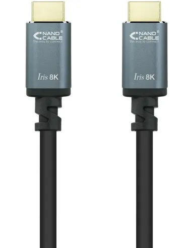 Nanocable 10.15.8002 Cable HDMI 2.1 Iris 8K Macho/Macho 2m Negro