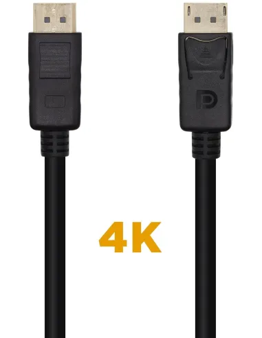 Aisens A124-0455 Cable DisplayPort V1.2 4K 60hz Macho/Macho 1m Negro