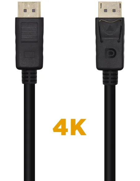 Aisens A124-0455 Cable DisplayPort V1.2 4K 60hz Macho/Macho 1m Negro