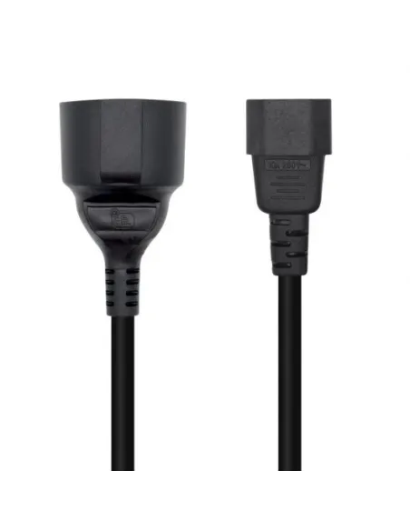 Aisens A132-0467 Cable de Alimentación C14 a CEE7 Macho/Hembra 25cm Negro
