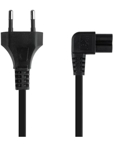 Nanocable 10.22.0503 Cable de Alimentación Acodado CEE7 Macho a C7 Hembra 3m Negro