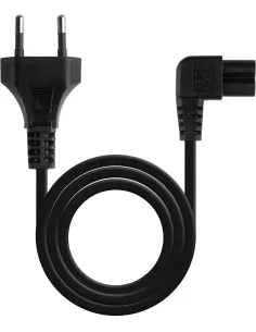 Nanocable 10.22.0503 Cable de Alimentación Acodado CEE7 Macho a C7 Hembra 3m Negro-CABL53351