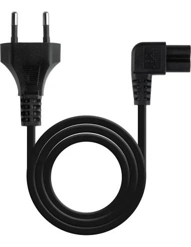 Nanocable 10.22.0503 Cable de Alimentación Acodado CEE7 Macho a C7 Hembra 3m Negro