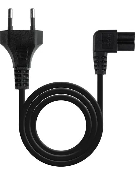 Nanocable 10.22.0503 Cable de Alimentación Acodado CEE7 Macho a C7 Hembra 3m Negro