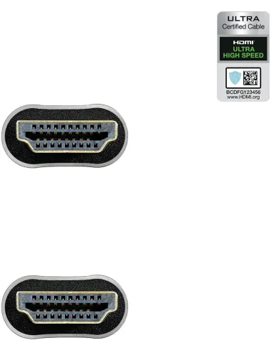 Nanocable 10.15.8102 Cable HDMI 2.1 Macho/Macho 2m Negro