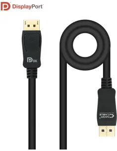Nanocable 10.15.2501-L150 Cable DisplayPort 1.4 Macho/Macho 1.5M Negro-CABL53524