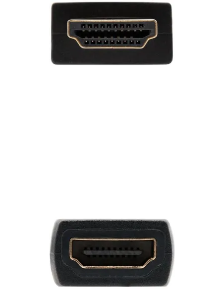 Nanocable 10.15.1011 Cable HDMI 2.0 Prolongador M/H 1M Negro