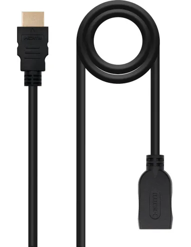 Nanocable 10.15.1011 Cable HDMI 2.0 Prolongador M/H 1M Negro