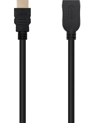 Nanocable 10.15.1012 Cable HDMI 2.0 Prolongador M/H 2M Negro