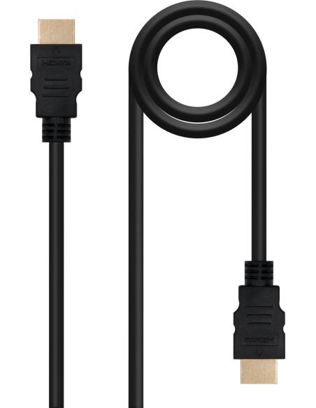Nanocable 10.15.1700 Cable HDMI Alta Velocidad con Ethernet V1.4 Macho/Macho 1M Negro