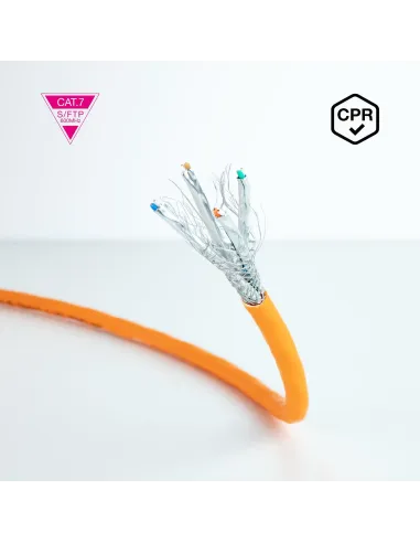 Nanocable 10.20.1700-100 Bobina Cable de Red Cat.7 SFTP PIMF AWG23 100m Naranja