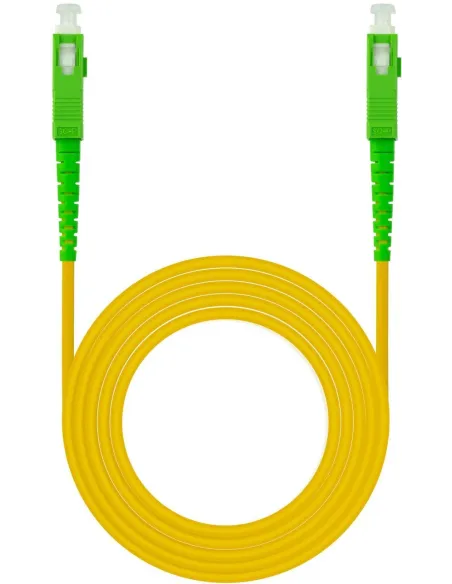 Nanocable 10.20.0010 Cable de Fibra SC/APC LSZH Amarillo 10M