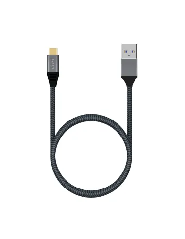 Aisens A107-0631 Cable USB-C 3.1 Gen2 10Gbps 3A a USB-A 1M Aluminio Gris