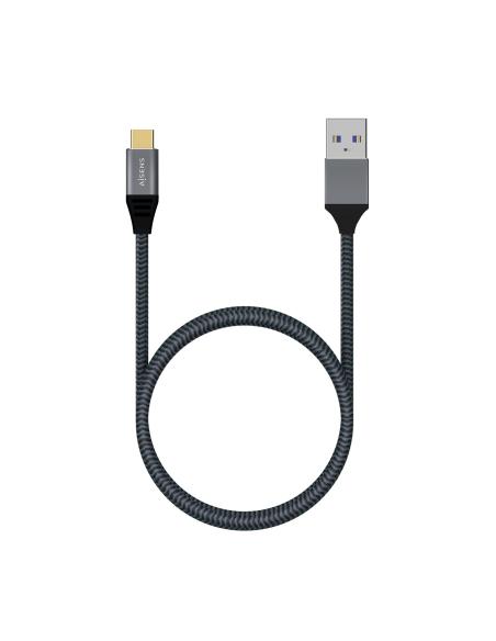 Aisens A107-0632 Cable USB-C 3.1 Gen2 10Gbps 3A a USB-A 1.5M Aluminio Gris