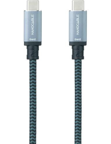 Nanocable 10.01.4102-COMB Cable USB-C 3.1 Macho/Macho 2M Gris/Negro