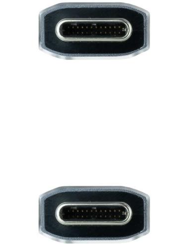 Nanocable 10.01.4102-COMB Cable USB-C 3.1 Macho/Macho 2M Gris/Negro