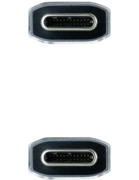 Nanocable 10.01.4102-COMB Cable USB-C 3.1 Macho/Macho 2M Gris/Negro