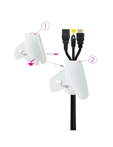 Nanocable 10.36.0001-W Organizador de Cables Flexible 25mm 1M Blanco