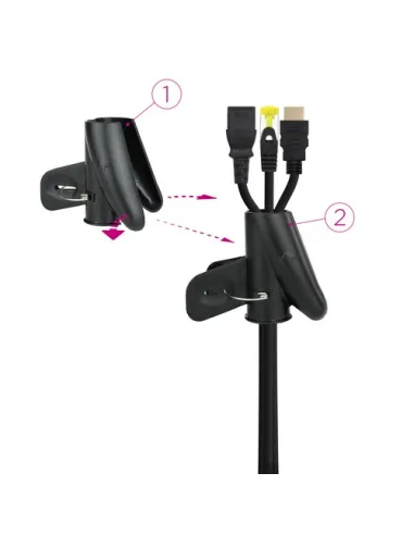 Nanocable Organizador de Cables Flexible 25 mm 3M Negro