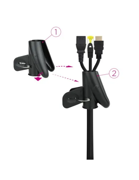 Nanocable Organizador de Cables Flexible 25 mm 3M Negro