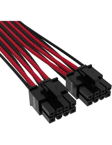 Corsair Cable Premium con Fundas PCIe Gen 5 12VHPWR 600 W y 12+4 Patillas con Funda Rojo/Negro