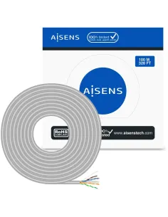 Aisens A135-0660 Bobina Cable de Red RJ45 Cat.6 UTP AWG23 CCA 100m Gris-CABL56514