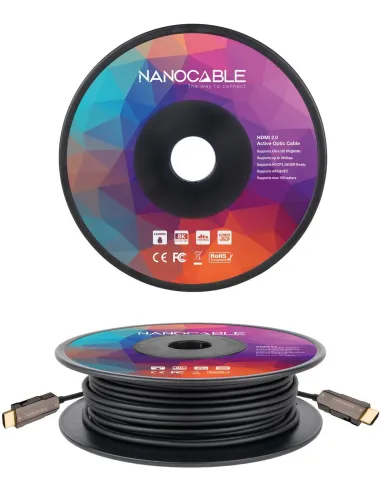 Nanocable 10.15.2030 Cable HDMI V2.0 AOC 4K 60Hz Macho/Macho 30m Negro