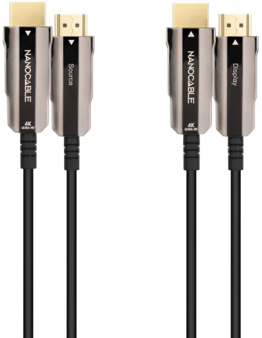 Nanocable 10.15.2050 Cable HDMI V2.0 AOC 4K 60Hz Macho/Macho 50m Negro
